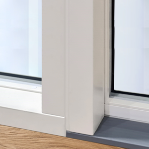 Close-up af samlingen af bundstykke, bundkarm og post